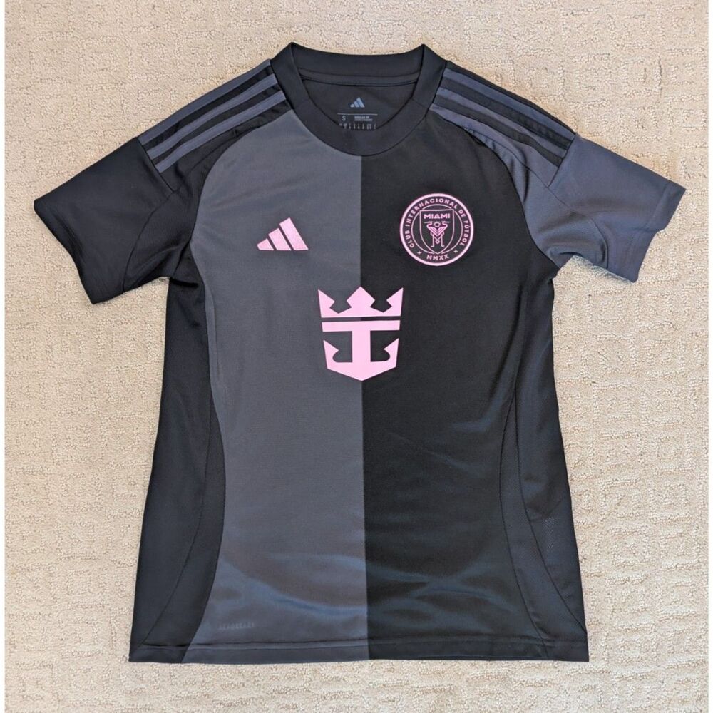 New 2025-26 Adidas Messi Away Jersey Size Small Black Pink Inter Miami CF